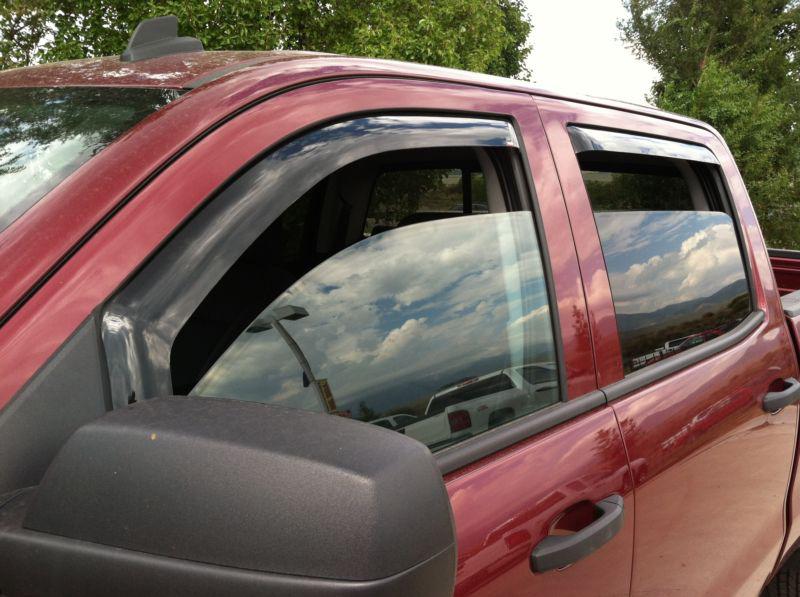 2014 chevrolet silverado 1500 crew cab in-channel visor wind deflector shade 4pc