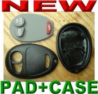 Brand new gm keyless remote fob replacement shell case + rubber button pad 3bts