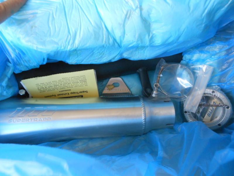 Nos 1984 kawasaki gpz550 supertrapp silencer section black 4msm-60552