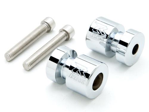 Silver swingarm spools sliders bobbins for suzuki gsx-r 1100 1992-1998