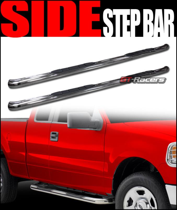 3" t-304 s/s side step nerf bars rail running boards 05-13 frontier crew cab cs2