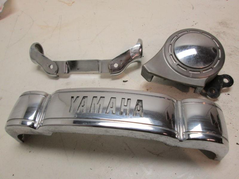 Yamaha 1985 xv1000 xv 1000 virago horn, crossover cover, turn signal bracket