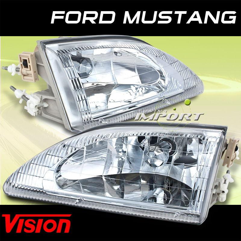 1994-1998 ford mustang/cobra replacement headlights assembly pair set lh+rh l+r