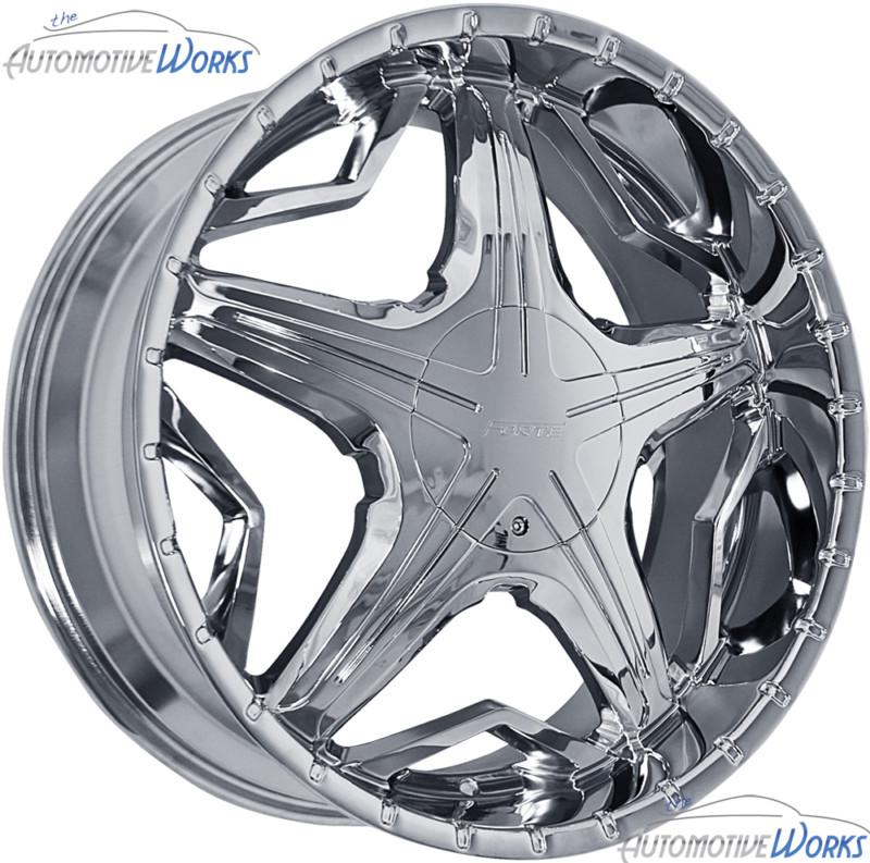 1 - 20x8.5 forte virus 6x135 6x139.7 6x5.5 +31mm chrome wheel rim inch 20"