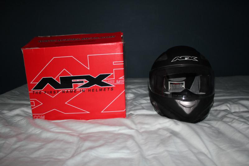 Afx fx-90 motorcycle helmet flat black size medium (57-58cm)