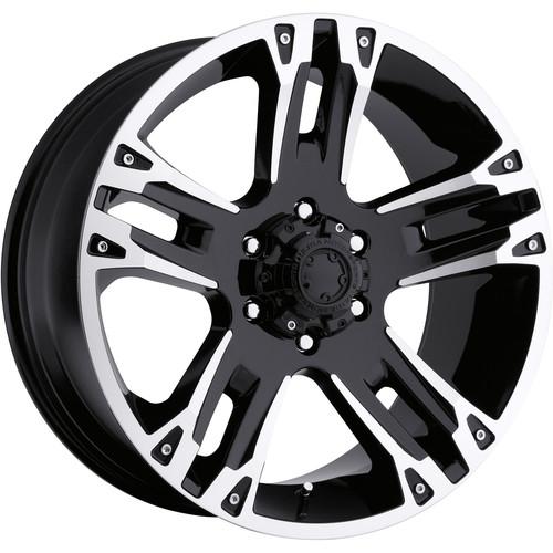 17x8 black ultra maverick (234) wheels 6x5.5 +0 gmc k-2500 pickup 6 lug k-1500