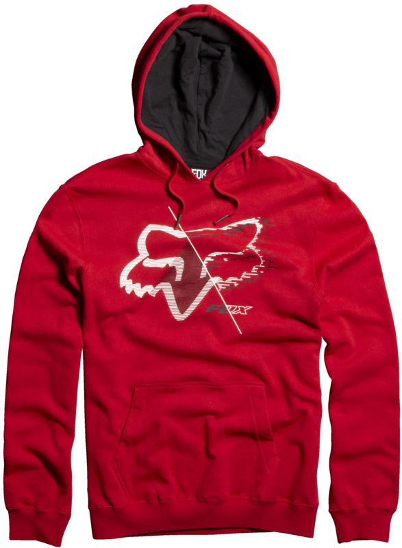 Fox overdrone red fleece hoody motocross sweatshirt mx 2014