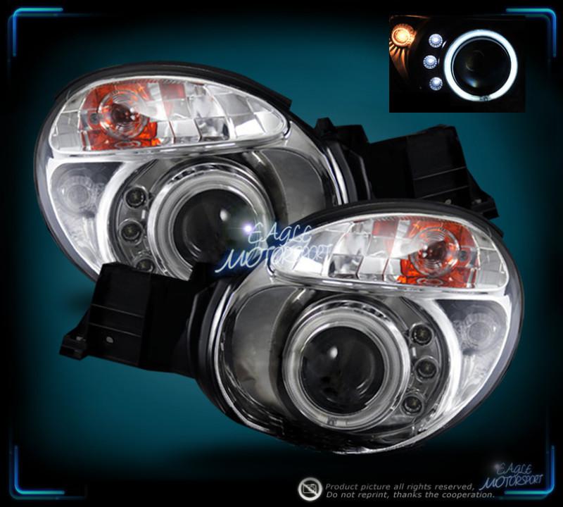 2002-2003 subaru impreza/wrx/outback chrome led ccfl halo projector headlights