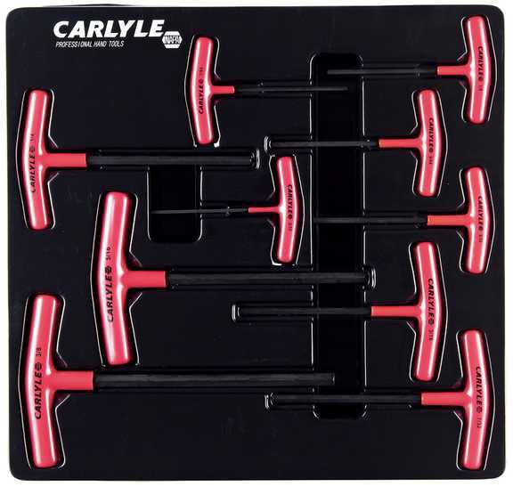 Carlyle hand tools cht thhs10 - hex key set, hex t-handle sae