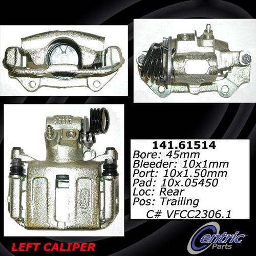 Centric 141.61514 rear brake caliper-premium semi-loaded caliper-preferred