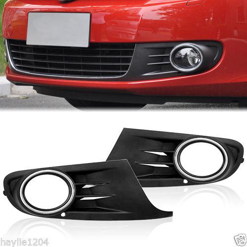 2010-2012 vw jetta golf mk6/ jetta front bumper fog light grille insert pair 