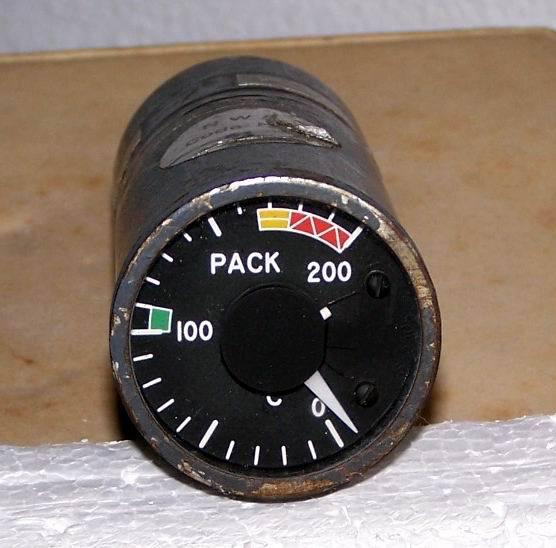 Boeing b-727  pack-temperature indicator from flight engineers-panel. lewis mnf