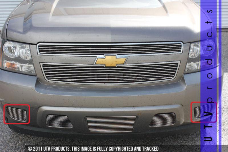 2007 - 2013 chevy suburban 2pc phantom fogs chrome billet grille kit chevrolet 