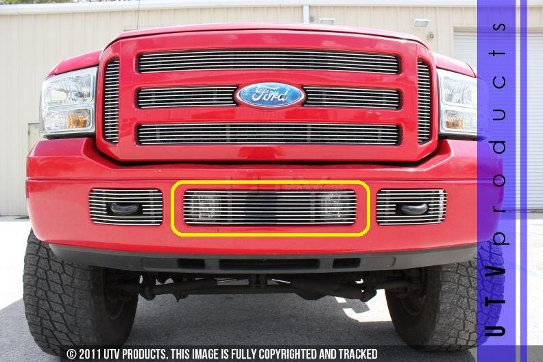 2005 - 2007 ford f250 f350 super duty bumper billet grille 1pc kit overlay 05 06