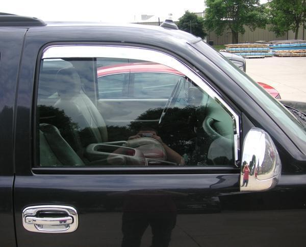 Avalanche silverado sierra suburban escalade chrome element window visors 480010