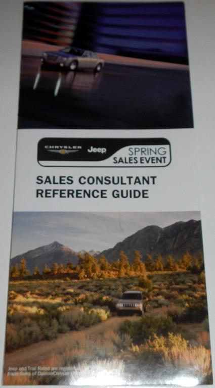 2005 chrysler and jeep spring sales event sales consultant reference guide