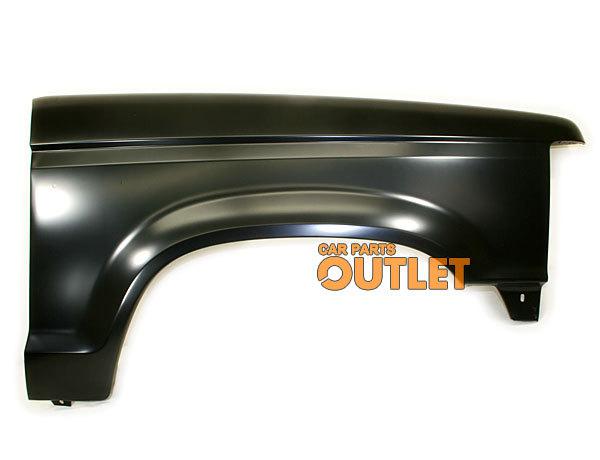 1989-1992 ford bronco ii mid-size suv right front fender primed black steel new