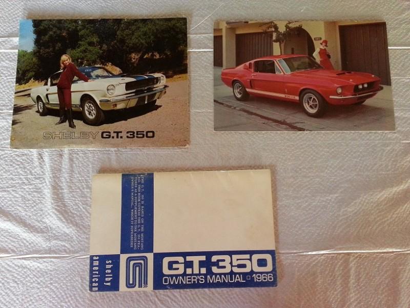 1966 shelby american mustang g.t.350 owner's manual + 2 extras