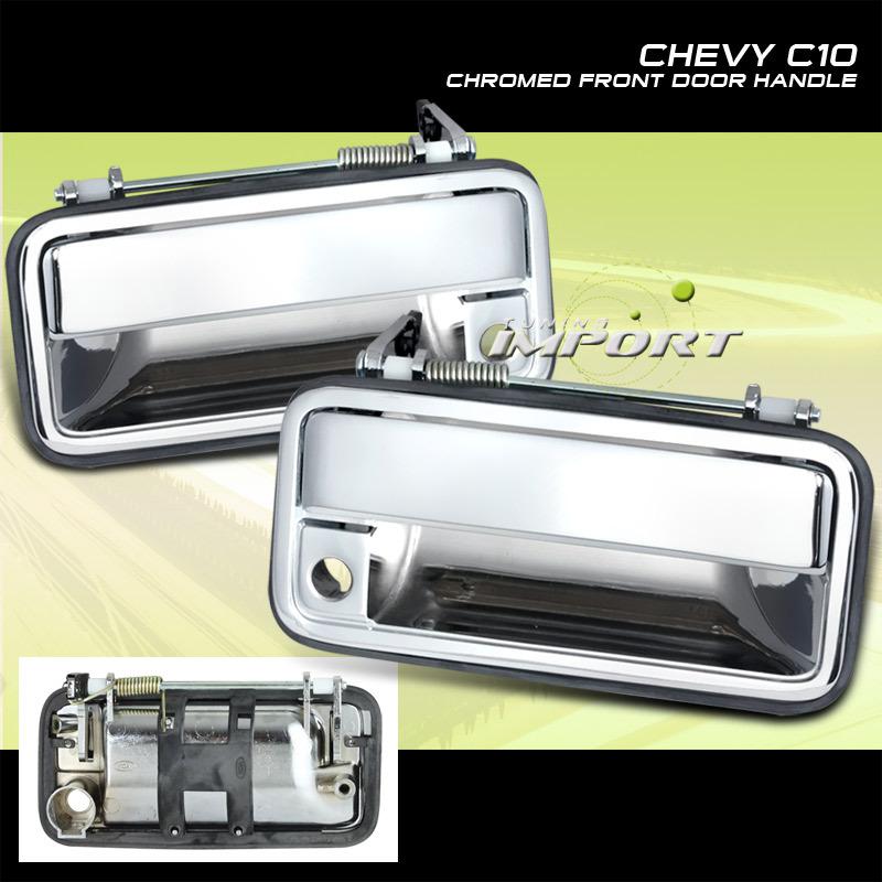 Chevy/gmc silverado/sierra/tahoe front stainless door handles l+r pair set