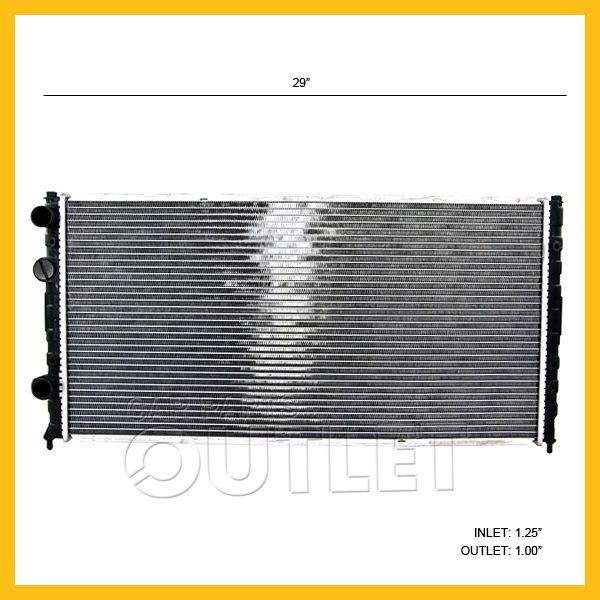 1995 1996 1997 vw passat radiator 2.8l 6cyl 1-1/4"core 1row w/o toc at mt 95-97