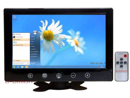 9&#034; auto rear view surveillance lcd display rca video av vga tft led monitor ua