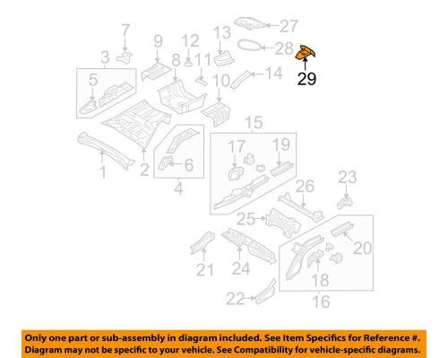 Subaru oem 05-09 legacy floor rails-rear-hook 52135ag24a9p