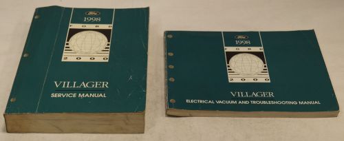 1998 mercury villager oem service repair shop manual with wiring diagrams