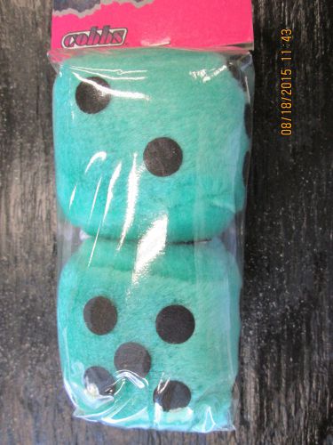 Rat rod green fuzzy dice