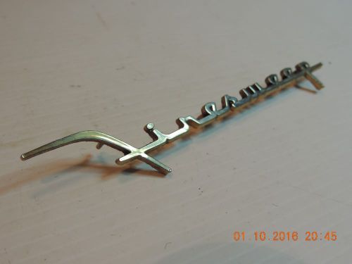 Vintage original 5-3/8&#034; script emblem from dash of 1957 desoto firesweep