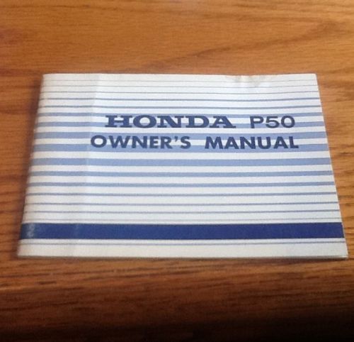 Buy VINTAGE HONDA P50 MOTORCYCLE OWNERS MANUAL in Beaverton, Michigan