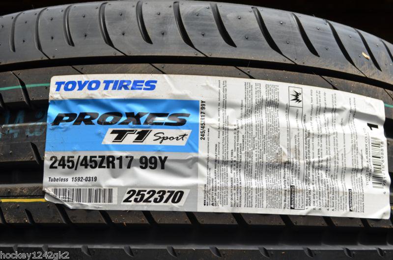 2 new 245 45 17 toyo proxes t1 sport tires