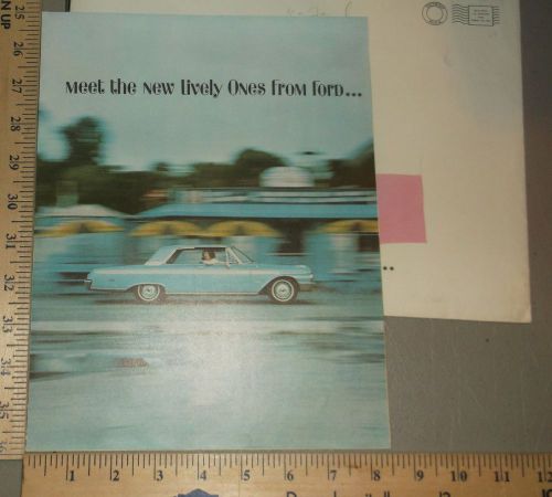 1962 ford brochure mailer original with envelope galaxie 500 xl fairlane falcon