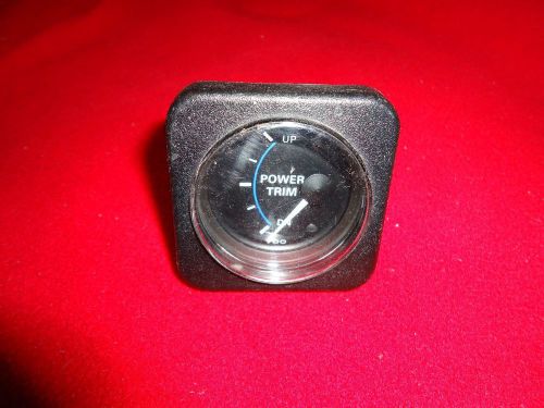 Vdo 2&#034; power trim gauge black face &amp; bezel 1 275 016 011a  / marine / boat