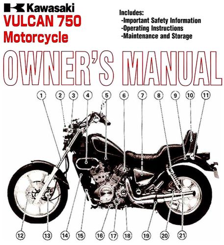 2002 kawasaki vulcan 750 motorcycle owners manual -vulcan 750 vn750a18