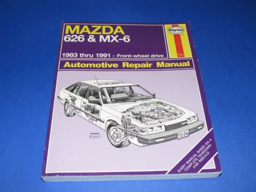 61041 haynes repair manual mazda 626 &amp; mx-6 1983-91 front wheel drive