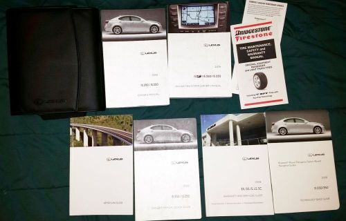 2008 lexus is 350 / is 250 owners manual book set w/ navigation manual