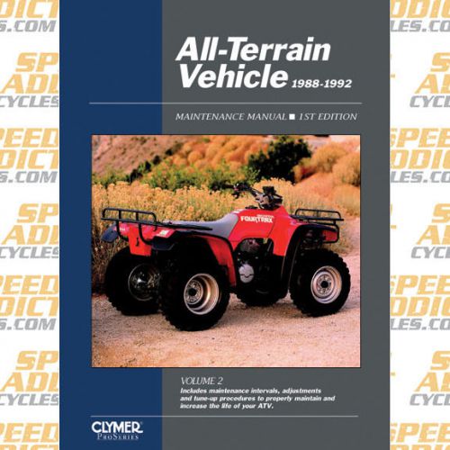 Clymer atv2-1 service shop repair manual all-terrain vehicles vol 2