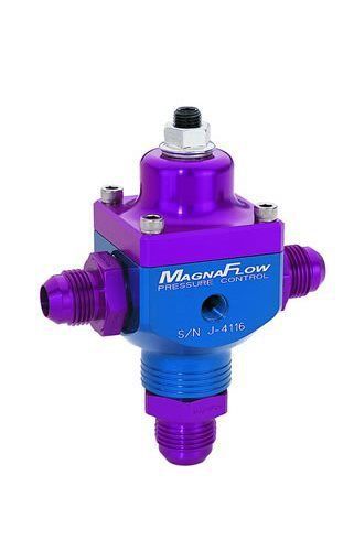 Magnafuel fuel pressure regulator aluminum blue anodized 4-12 psi universal ea