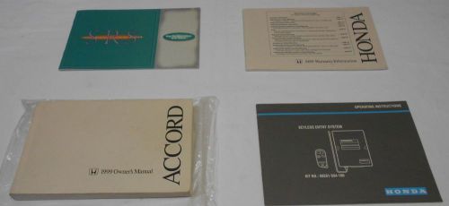 1999 honda accord sedan owner&#039;s manual 4/pc set free s/h