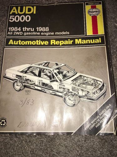 Audi 5000 hayes manual 1984-1988