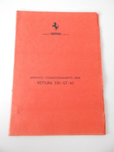 Original ferrari 330 air-conditioning “impianto condizionamento aria” manual