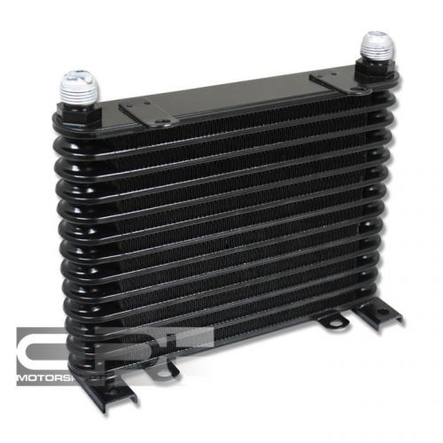 13 row 42mm engine/transmission 10-an black powder coated aluminum oil cooler