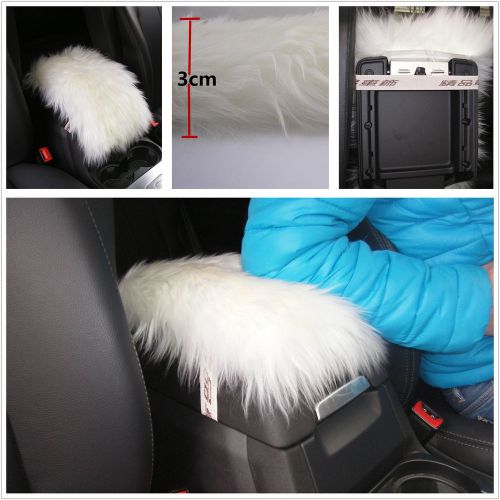 Car armrest console box car handrails central armrest sheepskin soft pad pu mat