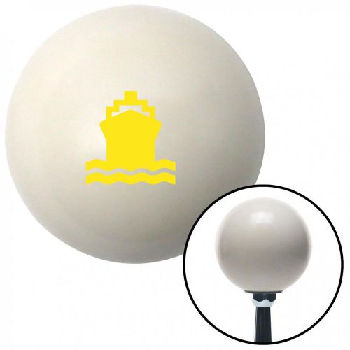 Yellow boat ivory shift knob with 16mm x 1.5 insertshift knobs cover pool standa