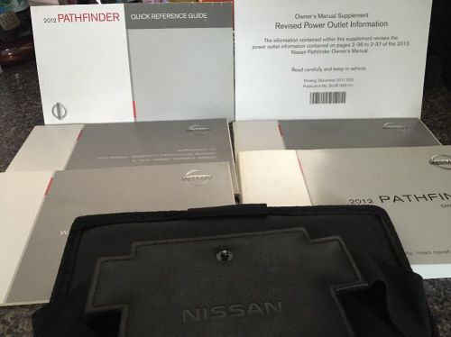 2012 nissan pathfinder owner&#039; manual 6/pc. set and nissan new style factory cas