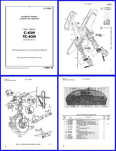 C-45h expeditor twin beech model d18s illustrated parts catalog on cd