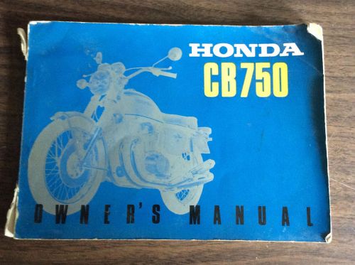 Honda cb 750 owner&#039;s manual