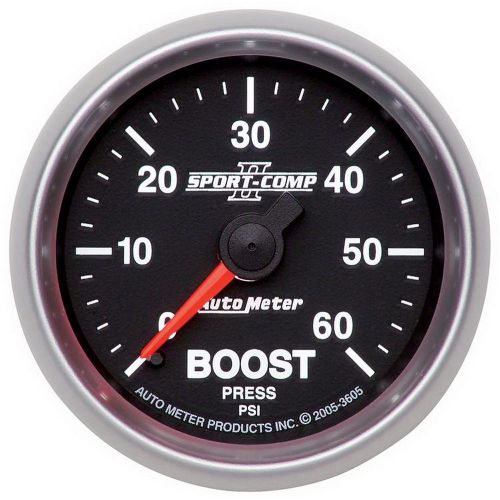 Auto meter 3605 sport-comp ii; mechanical boost gauge