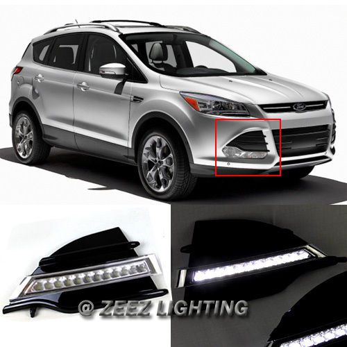 Exact fit led daytime running light drl fog lamp kit for ford escape 13 14 15 #i