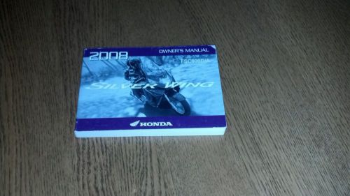 2008 honda silverwing owners manual  new genuine honda oem